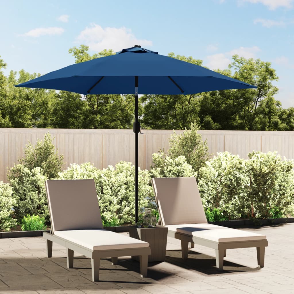 vidaXL Pânză de schimb umbrelă de soare grădină albastru azuriu 300 cm