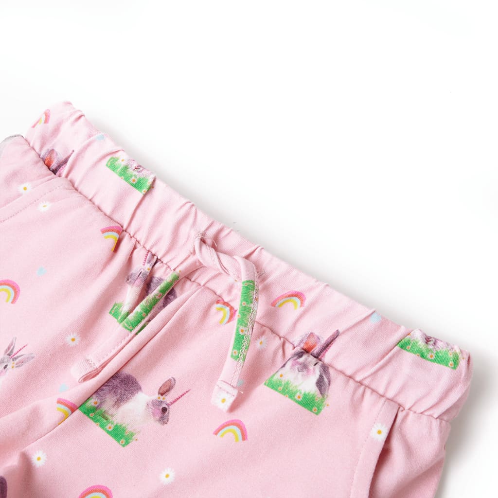 Pantaloni scurți pentru copii cu șnur roz deschis 92