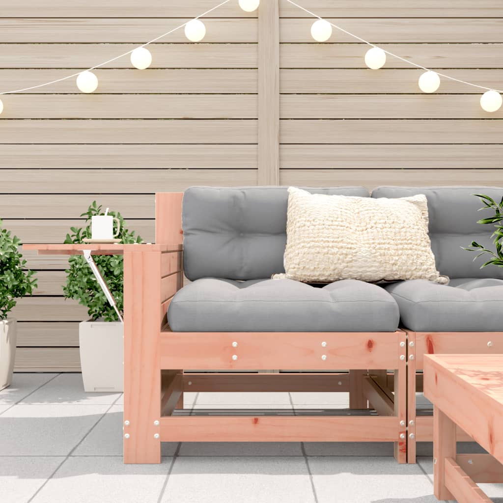 vidaXL Canapea cu cotieră de grădină, cu masă laterală, lemn douglas