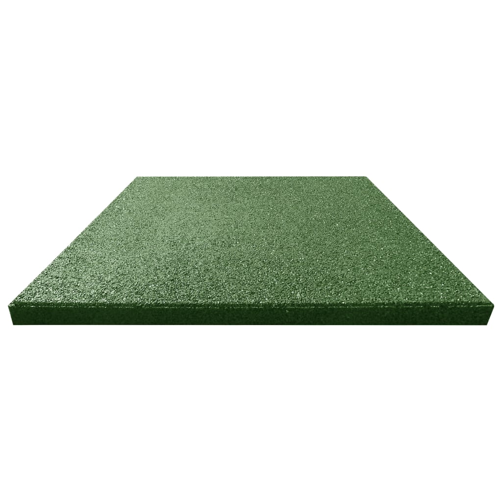 vidaXL Plăci de protecție la cădere 24 buc, verde, 50x50x3 cm, cauciuc