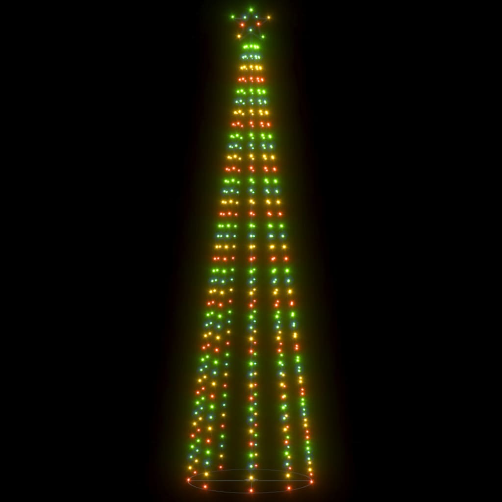 vidaXL Decorațiune brad Crăciun conic 400 LED-uri colorate 100x360 cm