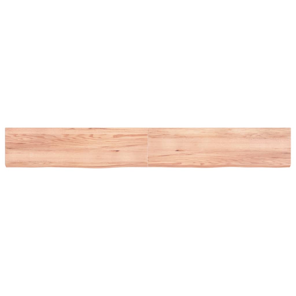 vidaXL Raft de perete maro deschis 220x30x(2-6) cm lemn stejar tratat