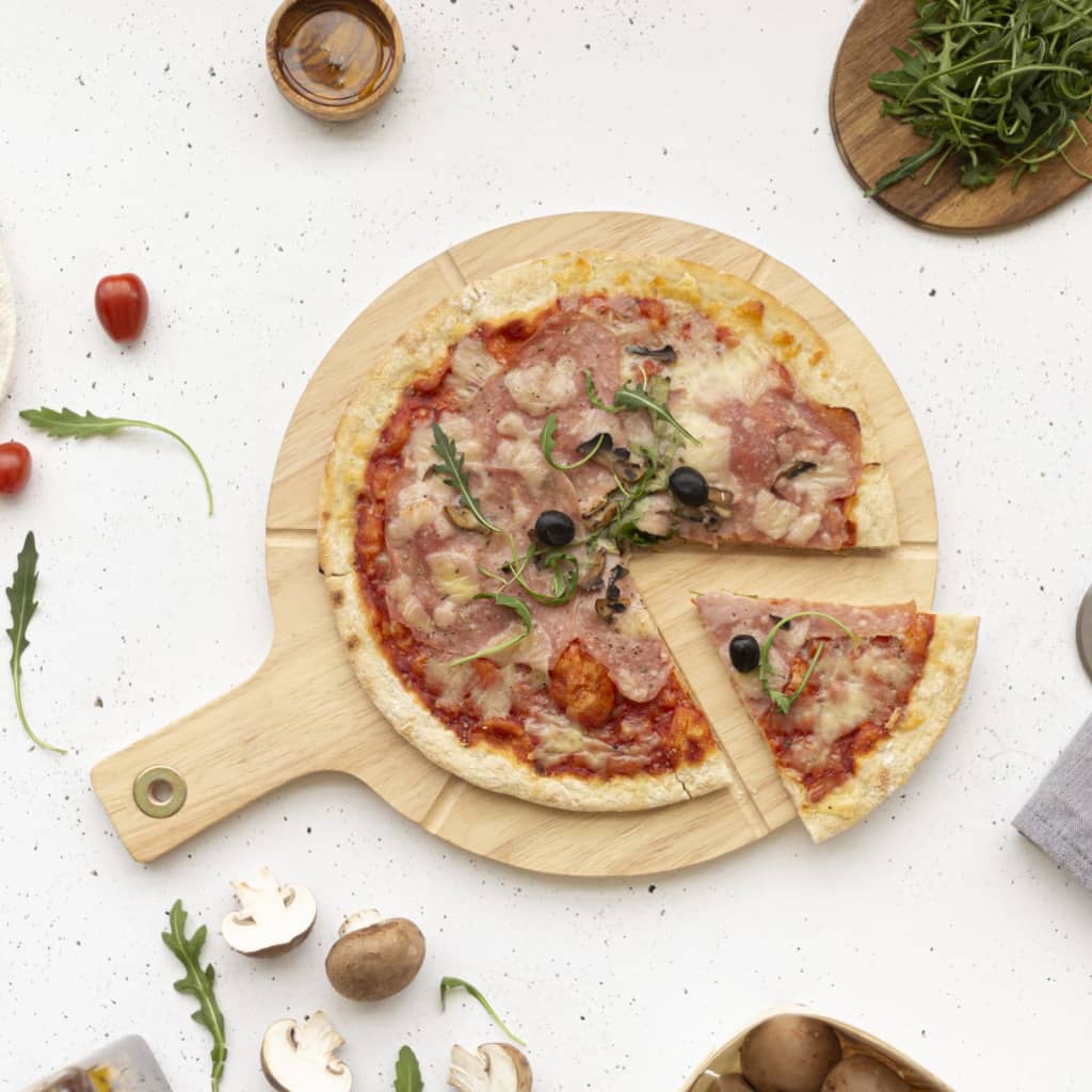 Livoo Set tocător pentru pizza, 30 cm, lemn
