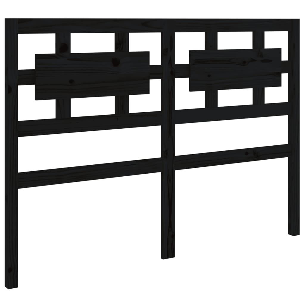 vidaXL Tăblie de pat, negru, 205,5x4x100 cm, lemn masiv de pin