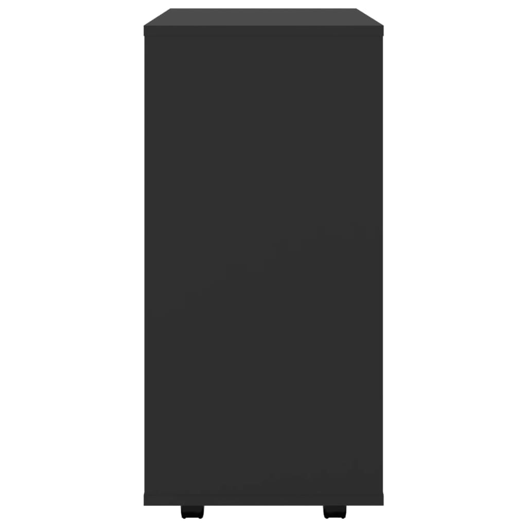 vidaXL Dulap cu roți, negru, 60x35x75 cm, PAL