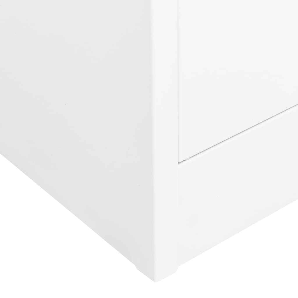 vidaXL Șifonier, alb, 80x50x180 cm, oțel