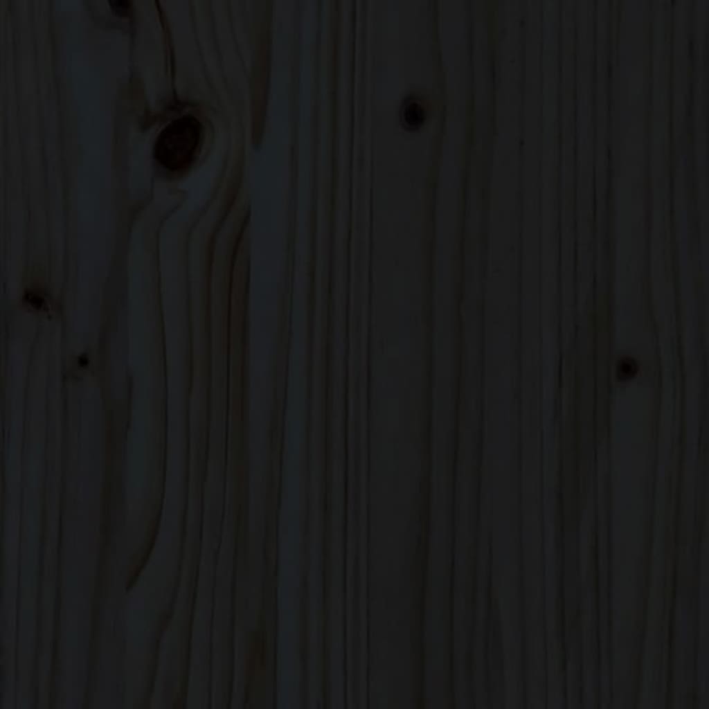vidaXL Servantă, negru, 100x40x75 cm, lemn masiv de pin
