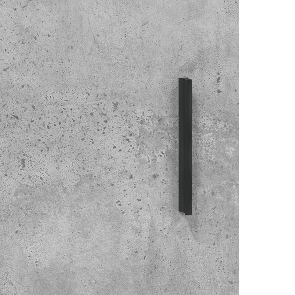 vidaXL Dulap înalt, gri beton, 69,5x34x180, lemn compozit