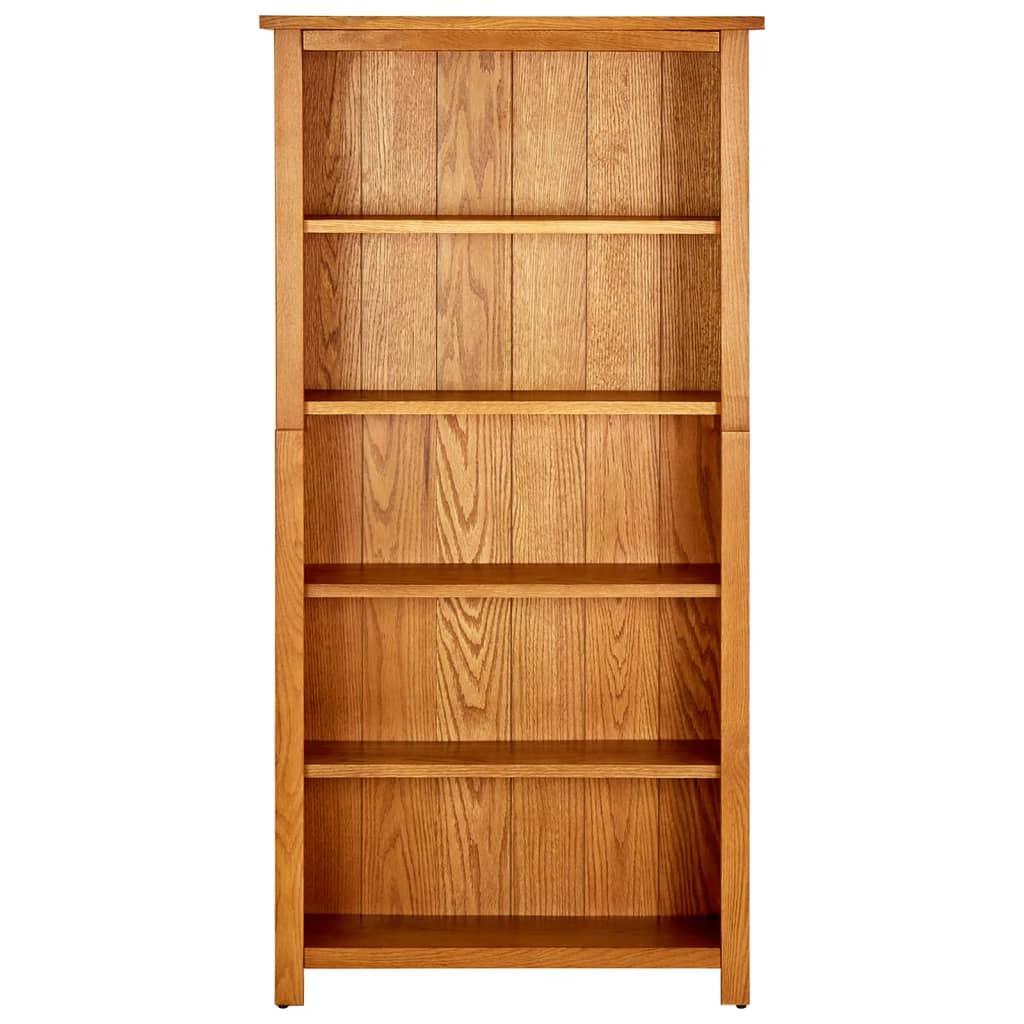 vidaXL Bibliotecă cu 5 rafturi, 70x22x140 cm, lemn masiv de stejar