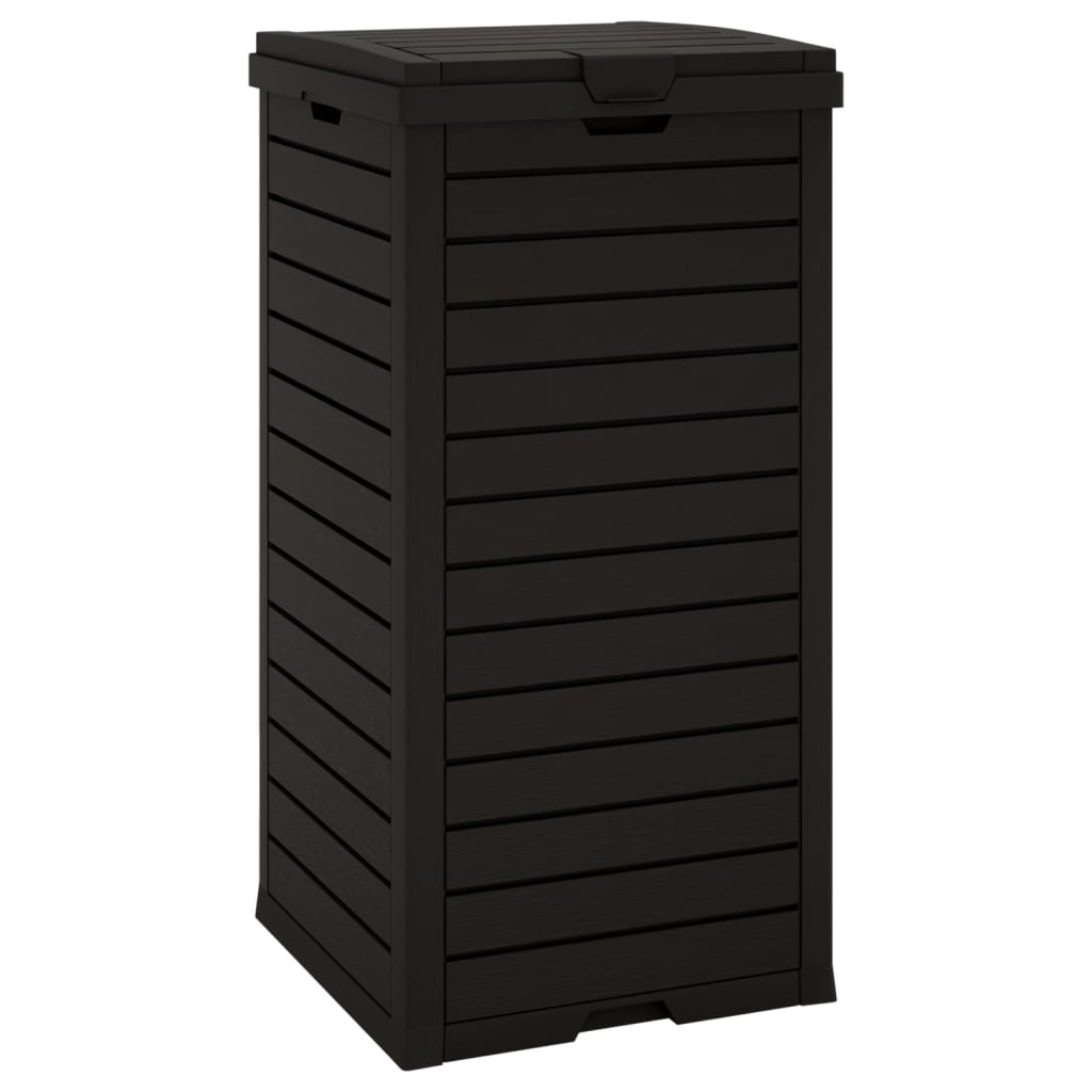 vidaXL Coș de gunoi de exterior, negru, 41x41x86 cm, polipropilenă