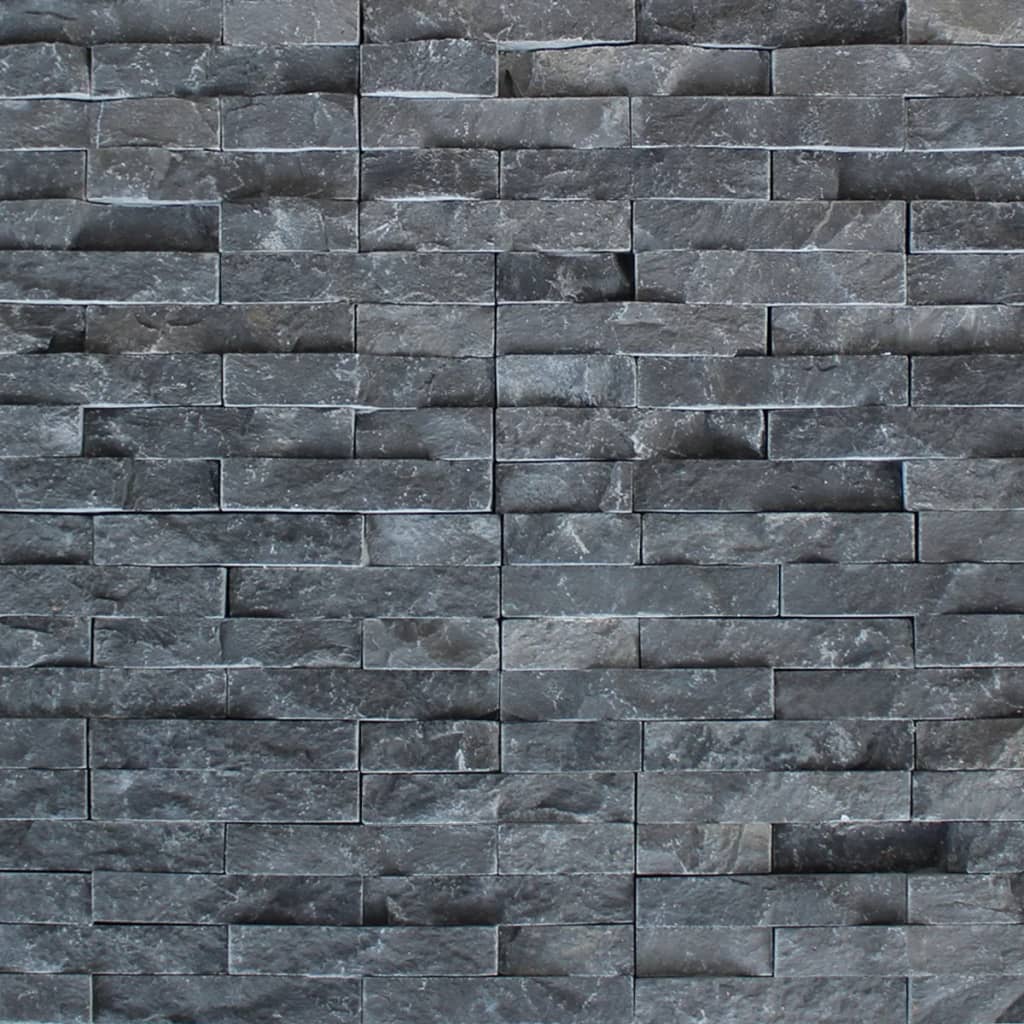 vidaXL Panouri de placare perete, 5 buc., negru, marmură, 0,5 m²