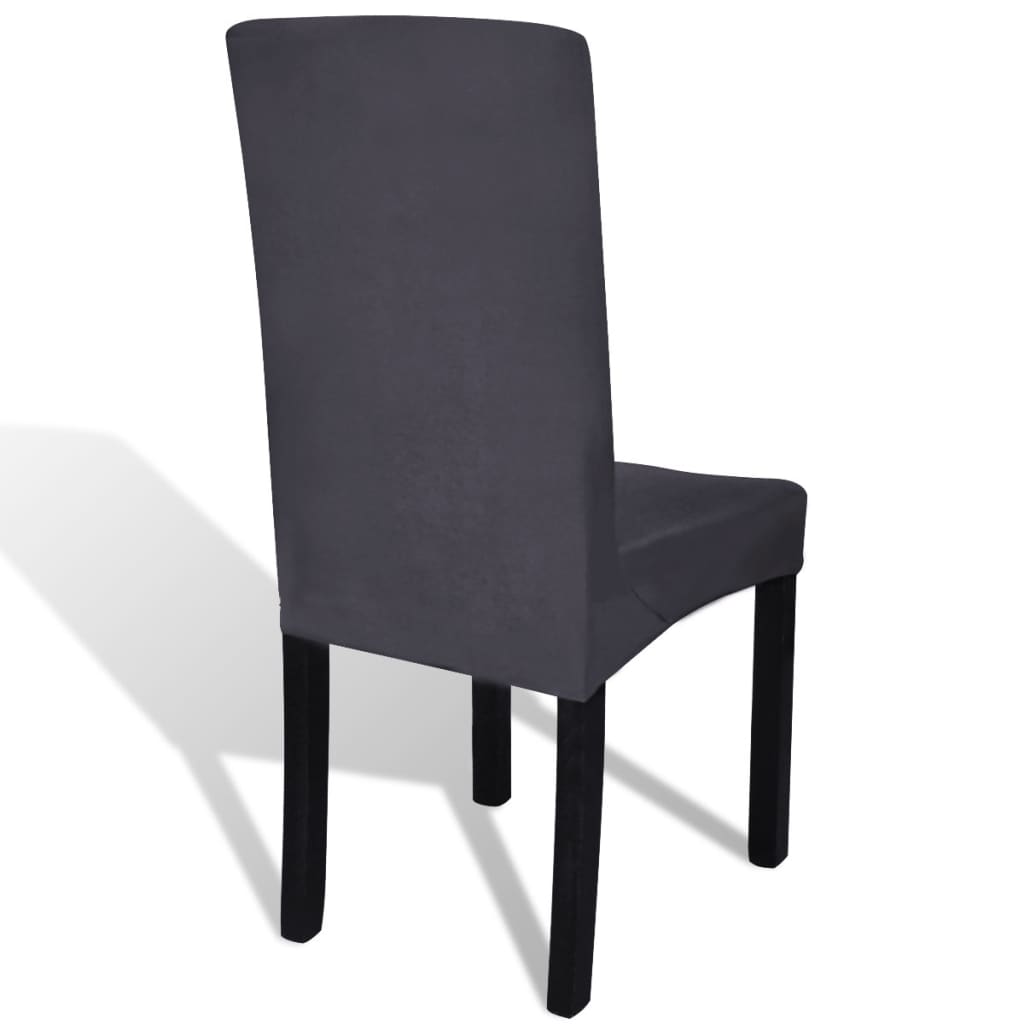 vidaXL Huse de scaun elastice drepte, 6 buc., antracit