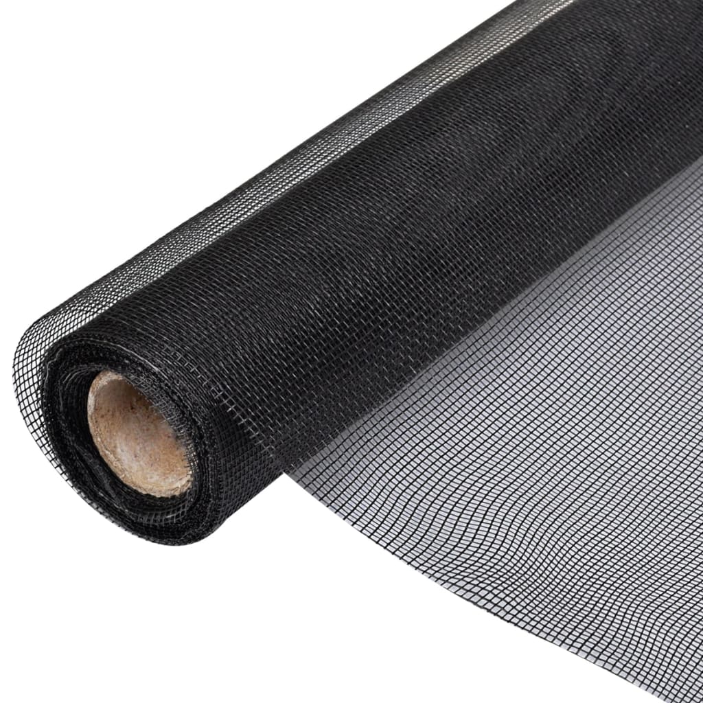 vidaXL Plasă de sârmă, negru, 100 x 1000 cm, fibră de sticlă