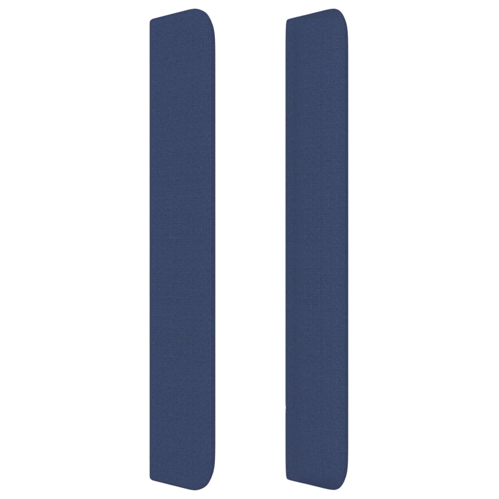 vidaXL Tăblie de pat cu aripioare, albastru, 83x16x118/128 cm, textil