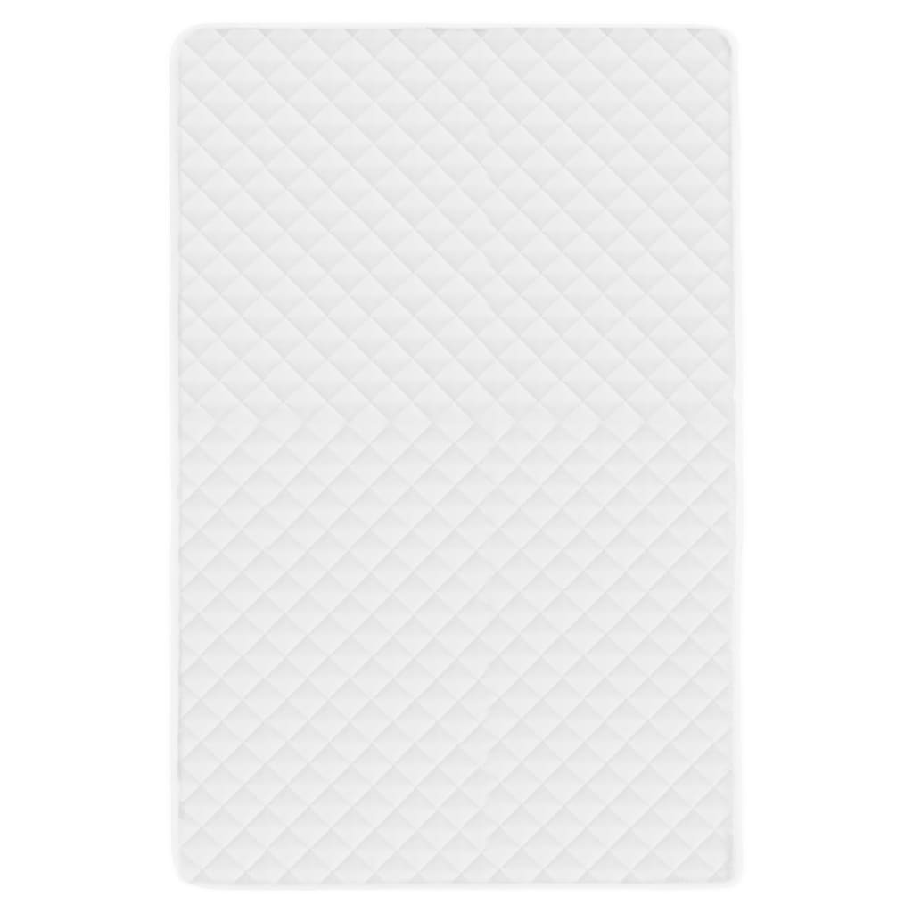 vidaXL Protecție pentru saltea matlasată, alb, 140 x 200 cm, groasă