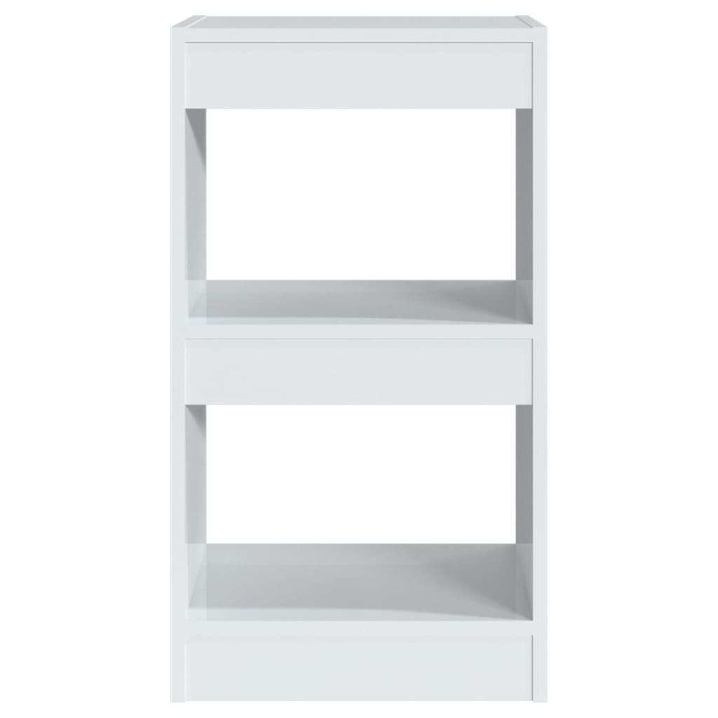 vidaXL Bibliotecă/Separator cameră, alb extralucios, 40x30x72 cm