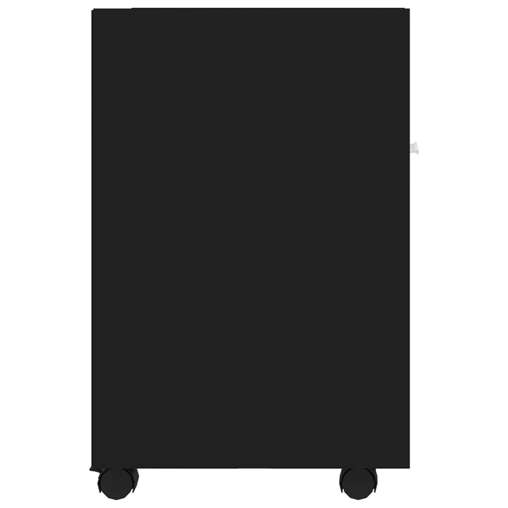 vidaXL Dulap lateral cu roți, negru, 33x38x60 cm, PAL