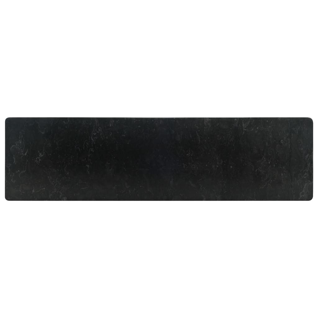 vidaXL Chiuvetă, negru extralucios, 45x30x12 cm, marmură