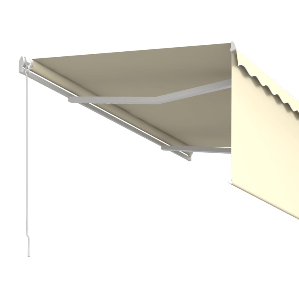 vidaXL Copertină retractabilă manual cu stor, crem, 3,5x2,5 m