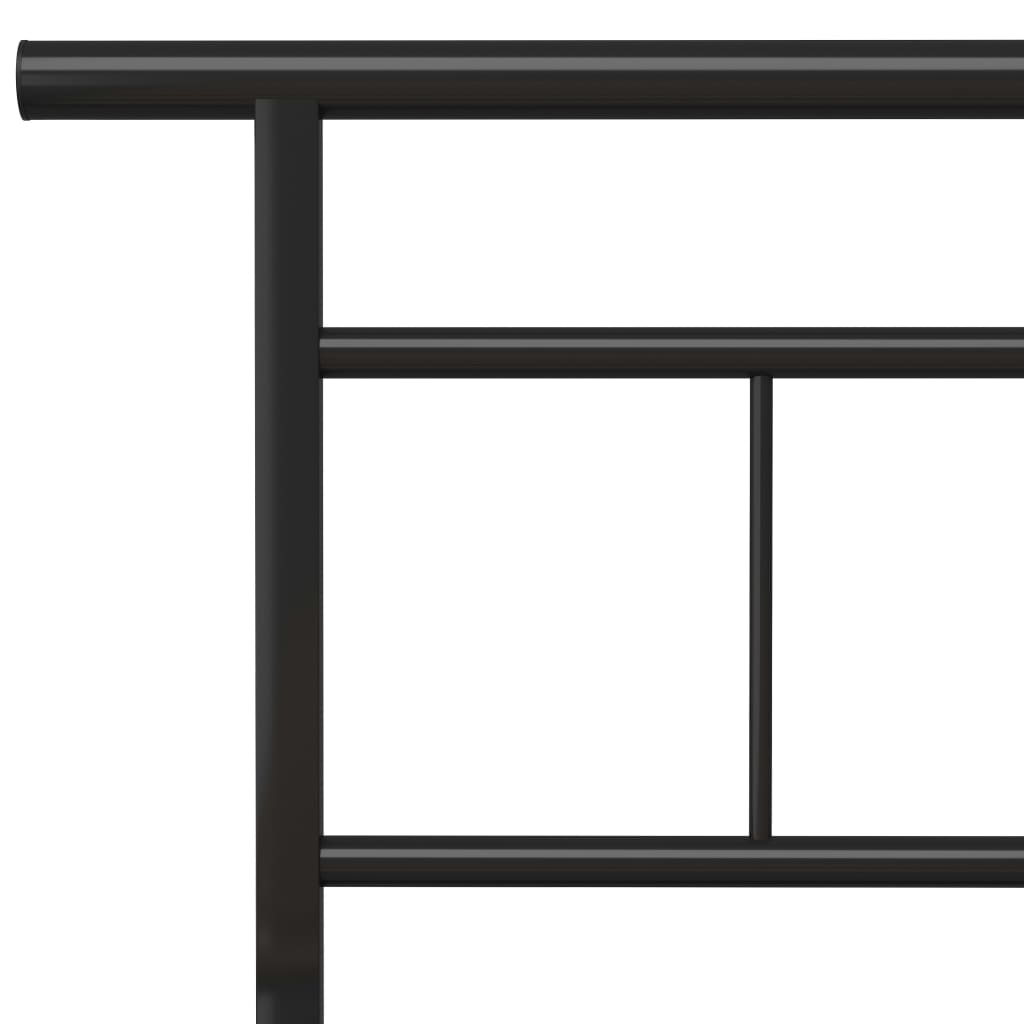 vidaXL Cadru de pat, negru, 200 x 200 cm, metal