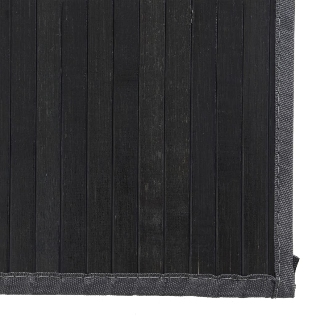 vidaXL Covor dreptunghiular, negru, 80x100 cm, bambus