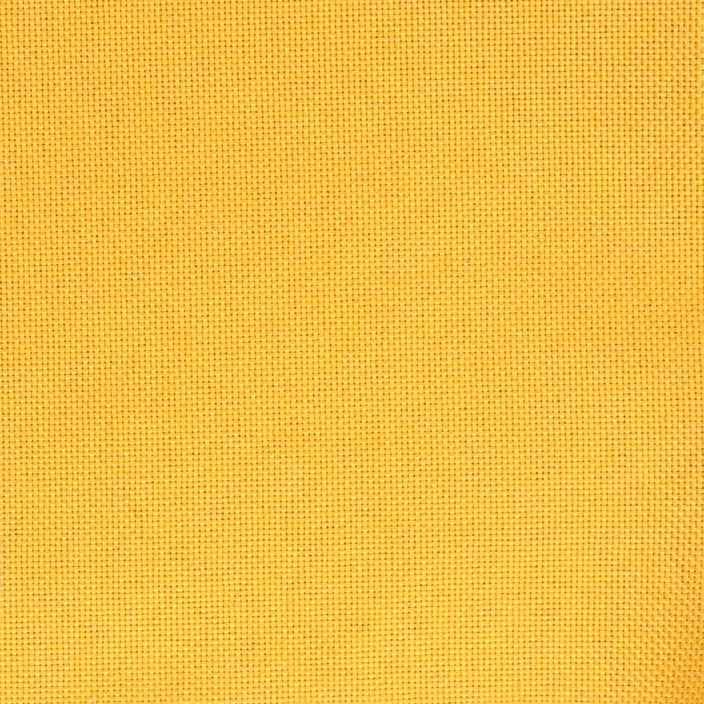 vidaXL Scaune de bucătărie pivotante, 2 buc., galben muștar, textil