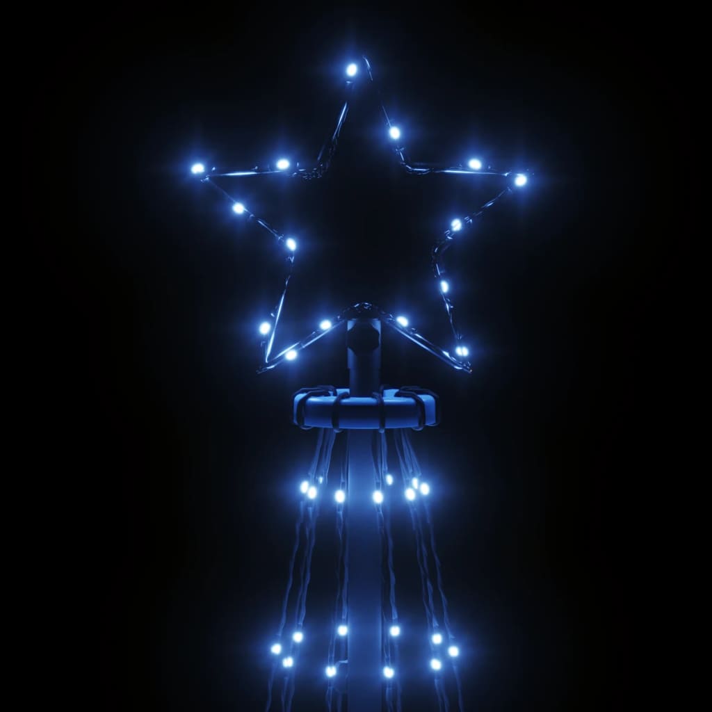vidaXL Brad de Crăciun conic, 310 LED-uri, albastru, 100x300 cm