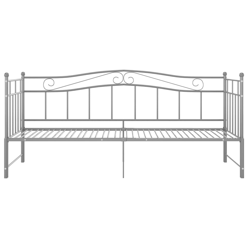 vidaXL Cadru pat canapea extensibilă, gri, 90x200 cm, metal