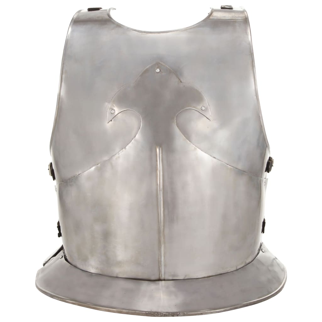 vidaXL Replică armură cavaler medieval, jocuri roluri, argintiu, oțel