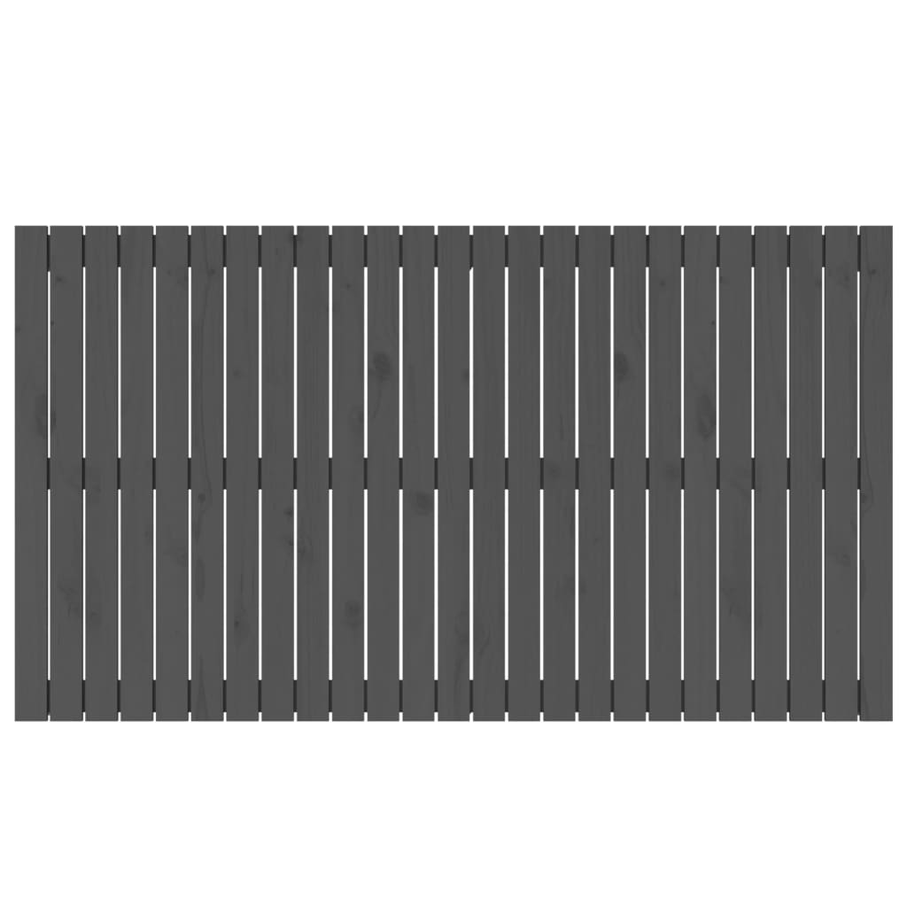 vidaXL Tăblie de pat pentru perete, gri, 159,5x3x90 cm, lemn masiv pin