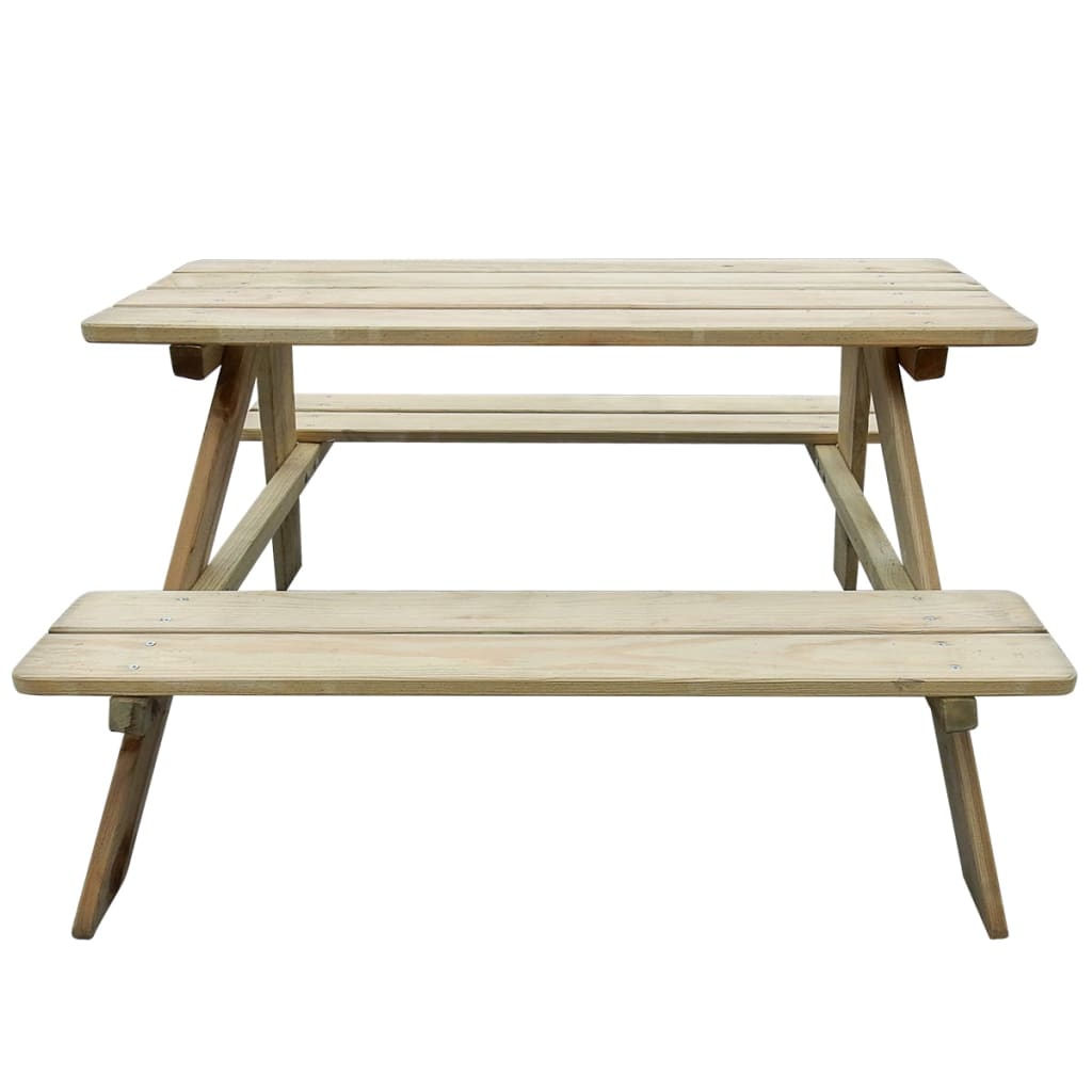 vidaXL Masă de picnic pentru copii, 89 x 89,6 x 50,8 cm, lemn FSC