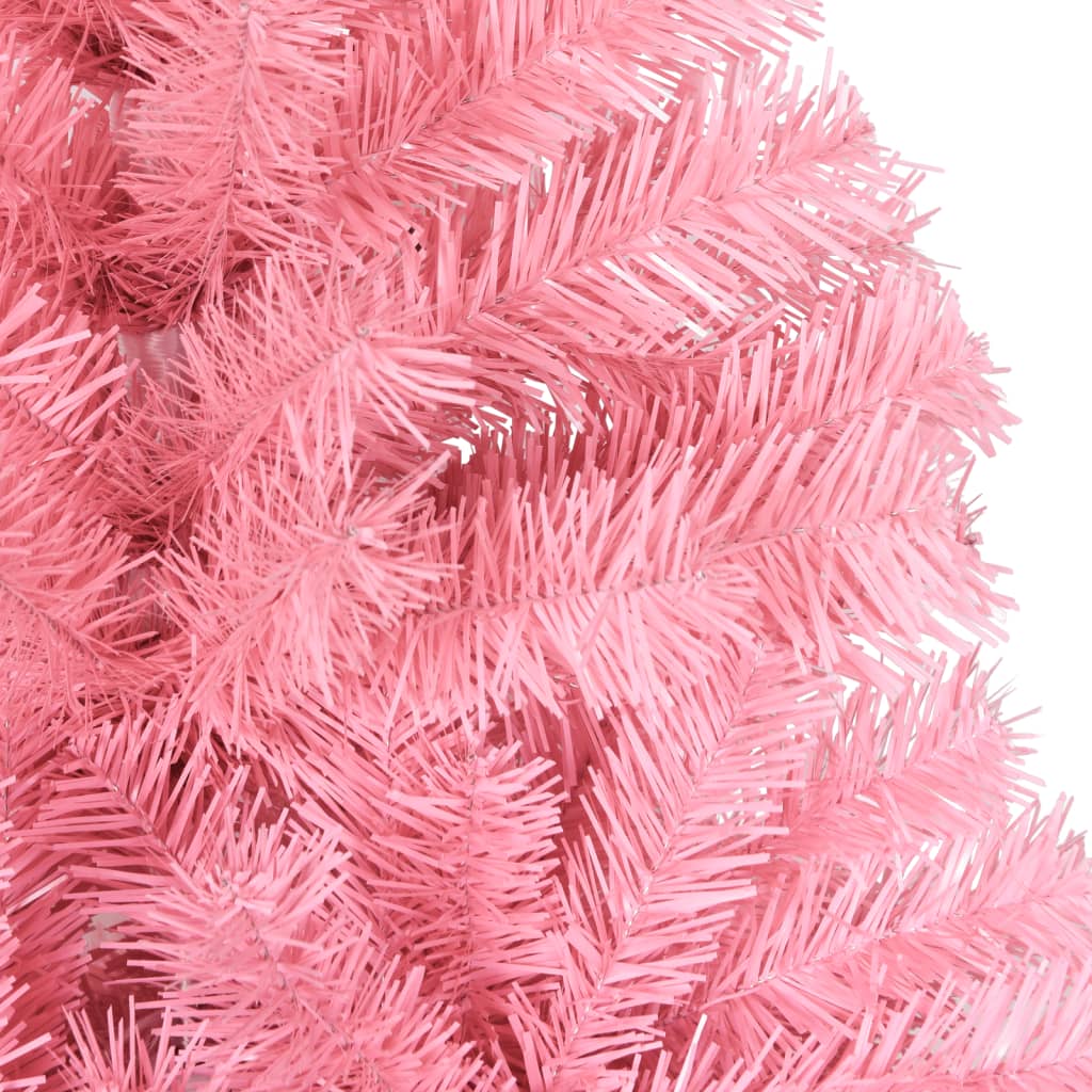 vidaXL Pom de Crăciun artificial cu suport, roz, 180 cm, PVC