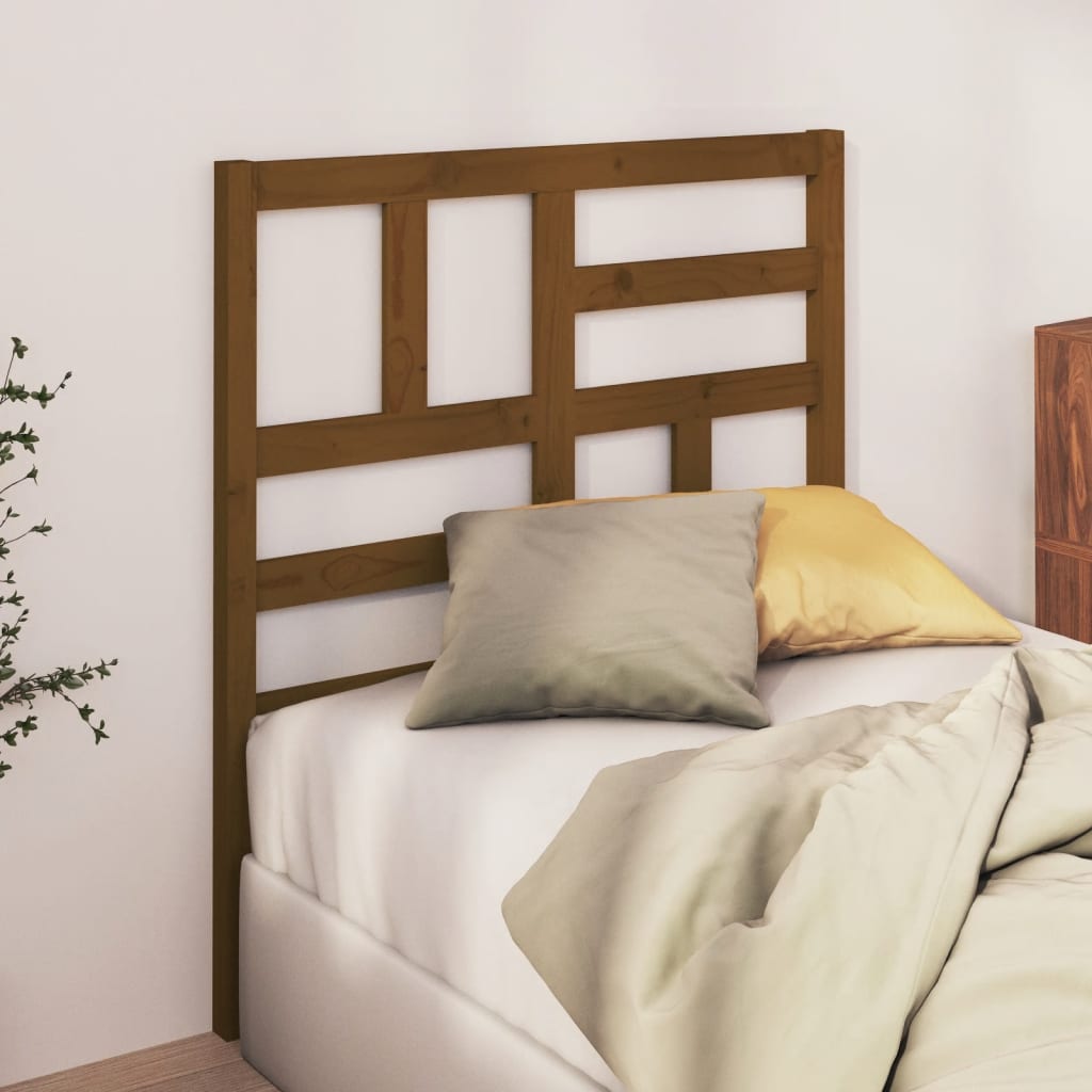 vidaXL Tăblie de pat, maro miere, 106x4x104 cm, lemn masiv de pin