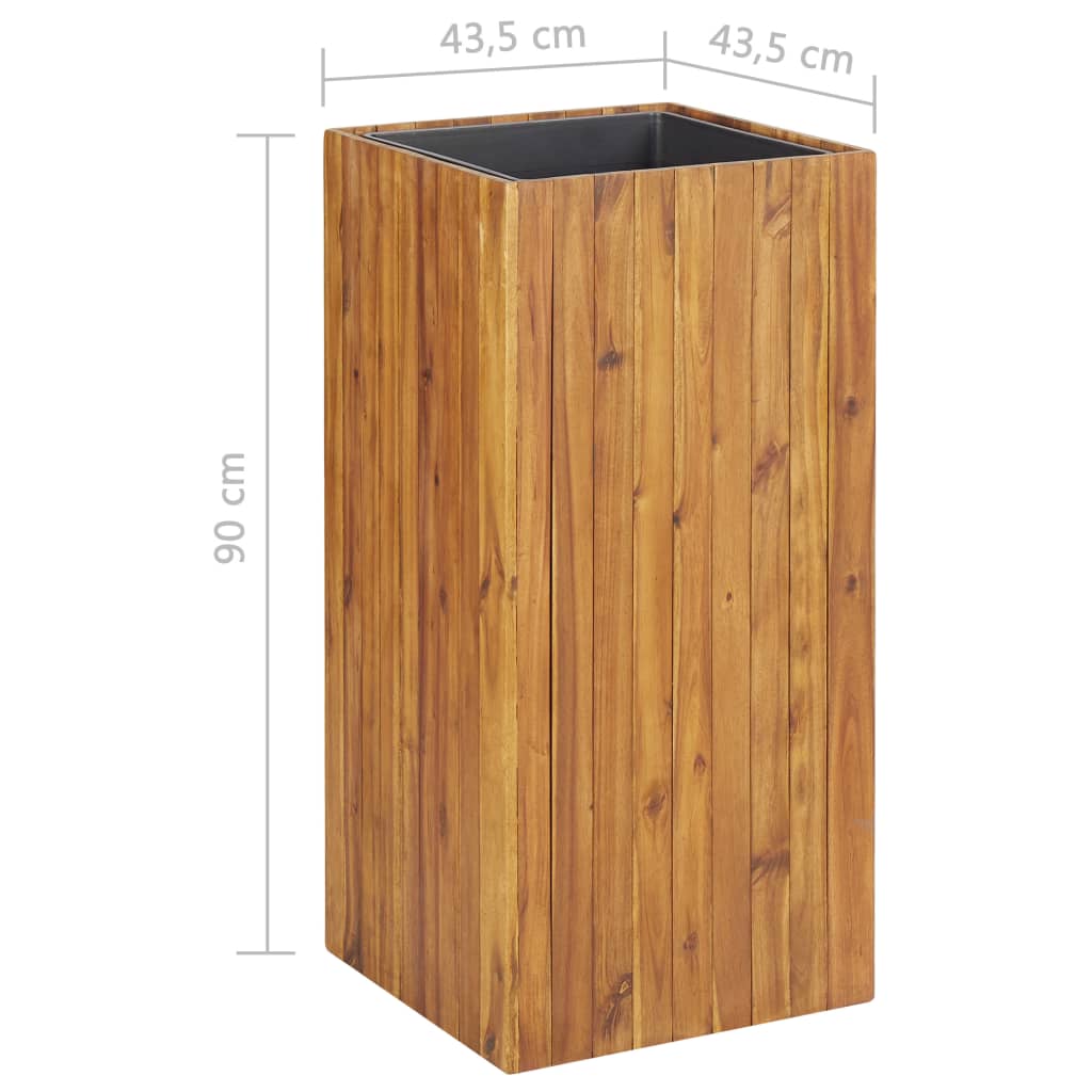 vidaXL Strat înălțat de grădină, 43,5x43,5x90 cm, lemn masiv de acacia
