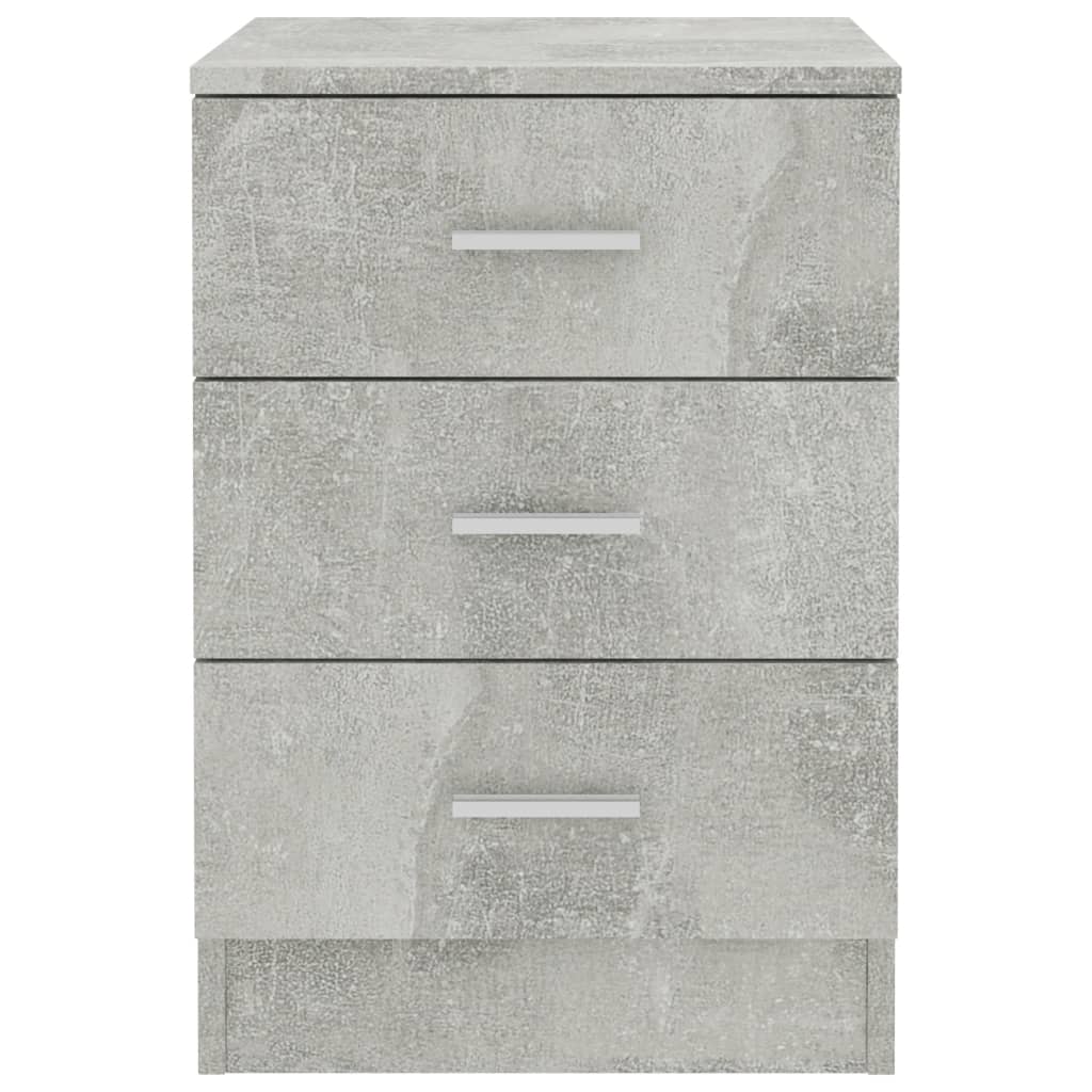 vidaXL Noptiere, 2 buc., gri beton, 38x35x56 cm, PAL