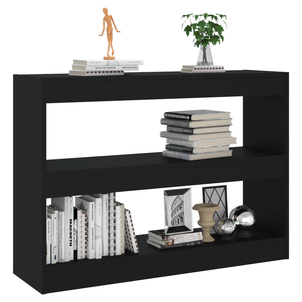 vidaXL Bibliotecă/Separator cameră, negru, 100x30x72 cm