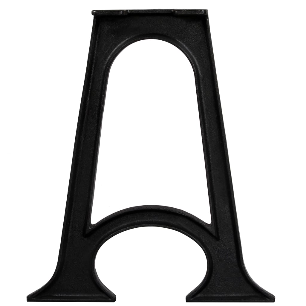 vidaXL Picioare de masă 2 buc. cu bază arcuită în formă de A, Fontă
