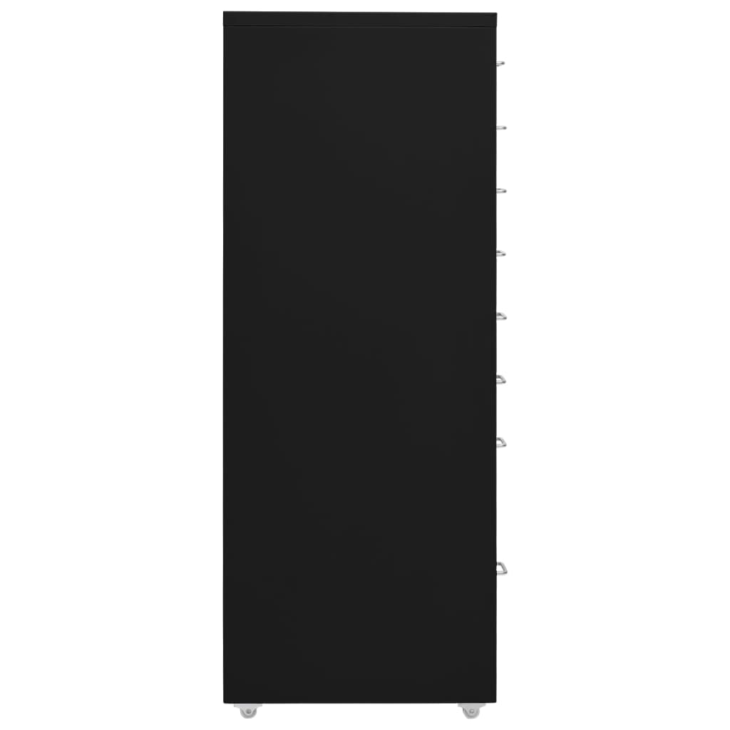 vidaXL Fișet mobil, negru, 28x41x109 cm, metal