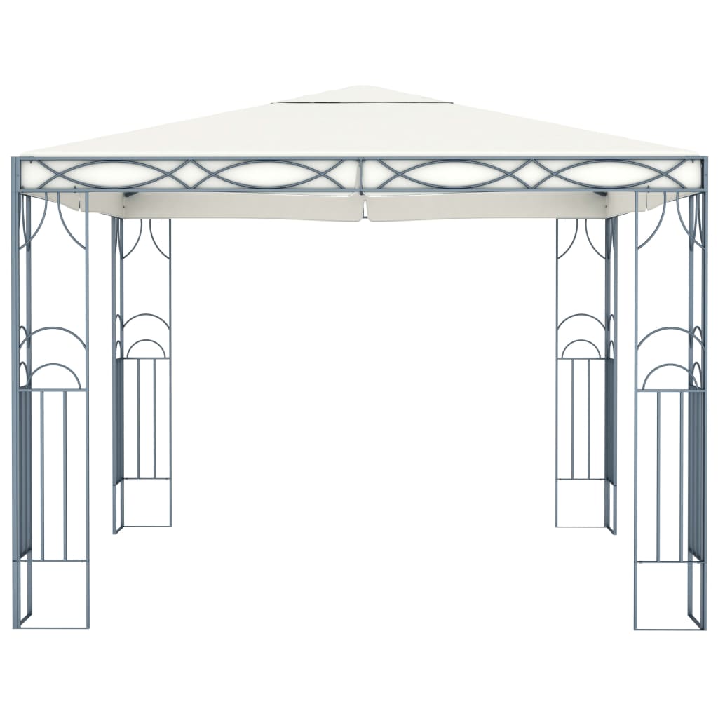 vidaXL Pavilion cu șir de lumini LED, crem, 300x300 cm