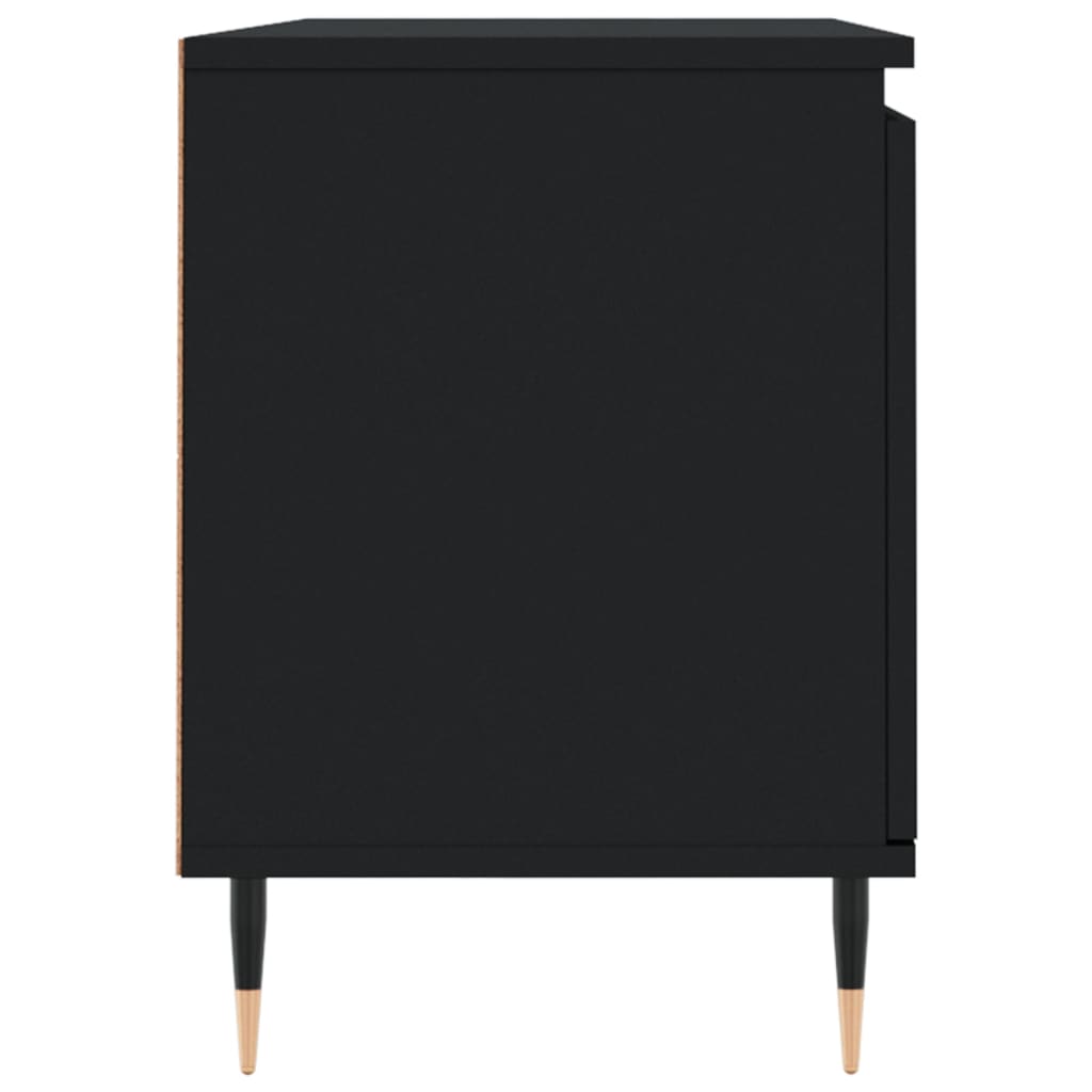 vidaXL Comodă TV, negru, 104x35x50 cm, lemn compozit