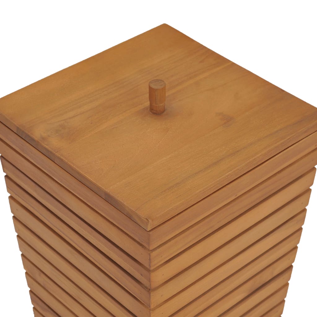 vidaXL Coș de rufe, 30 x 30 x 45 cm, lemn masiv de tec