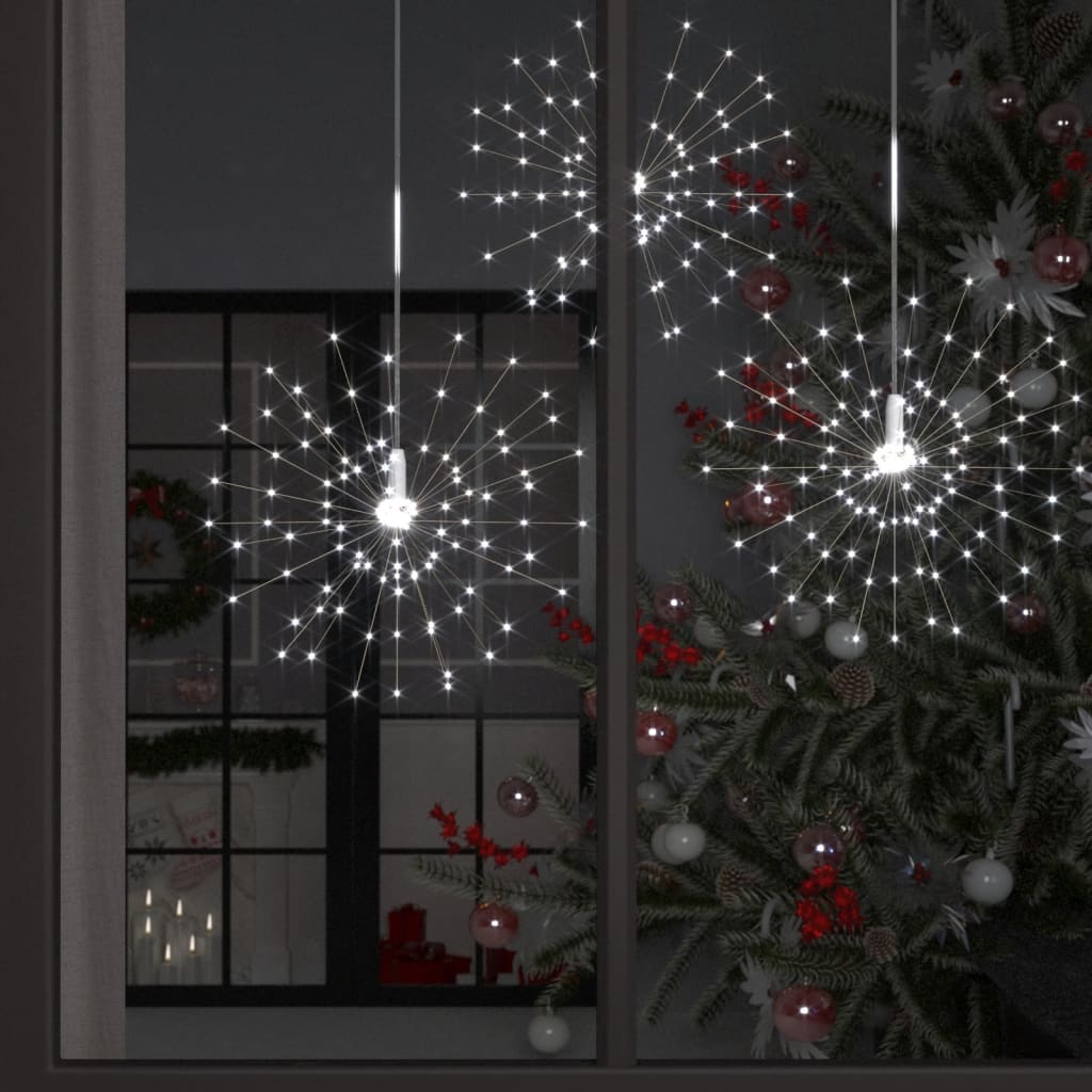 vidaXL Lămpi cu artificii de Crăciun, 4 buc., 560 LED, alb rece, 20 cm