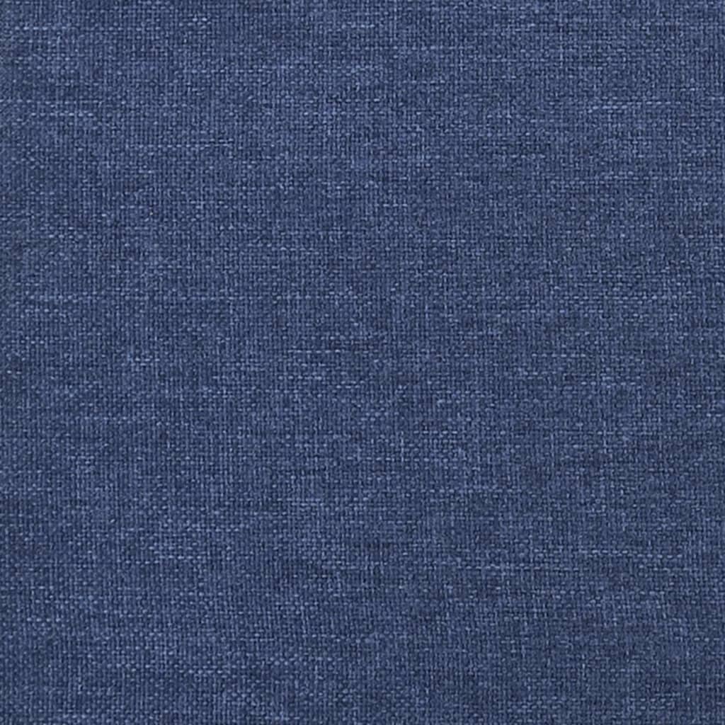 vidaXL Taburet, albastru, 45x29,5x35 cm, material textil și piele eco