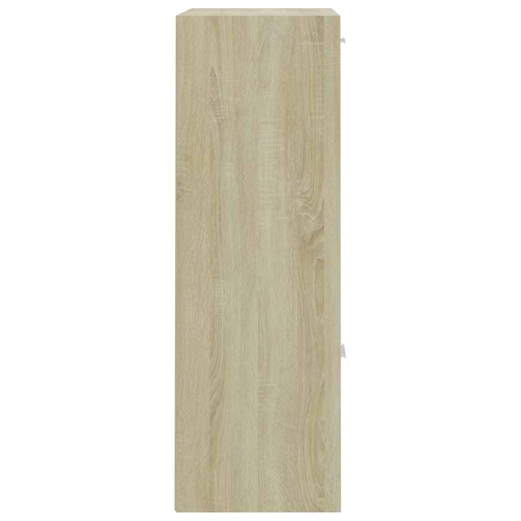 vidaXL Dulap de depozitare alb & stejar Sonoma 60 x 29,5 x 90 cm PAL