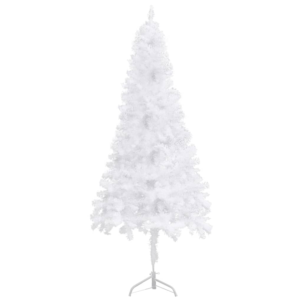 vidaXL Set pom Crăciun artificial colț, LED&globuri alb 240 cm, PVC