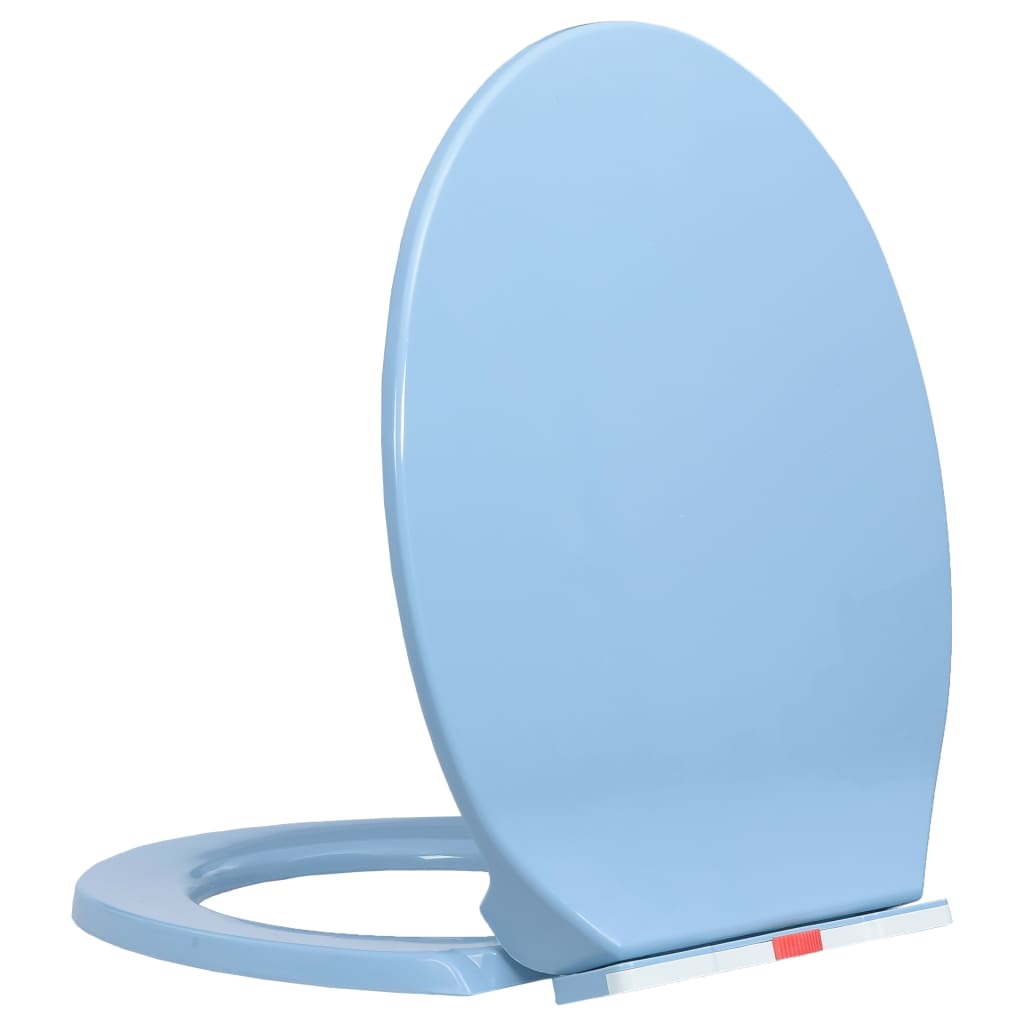 vidaXL Capac WC închidere silențioasă eliberare rapidă albastru oval