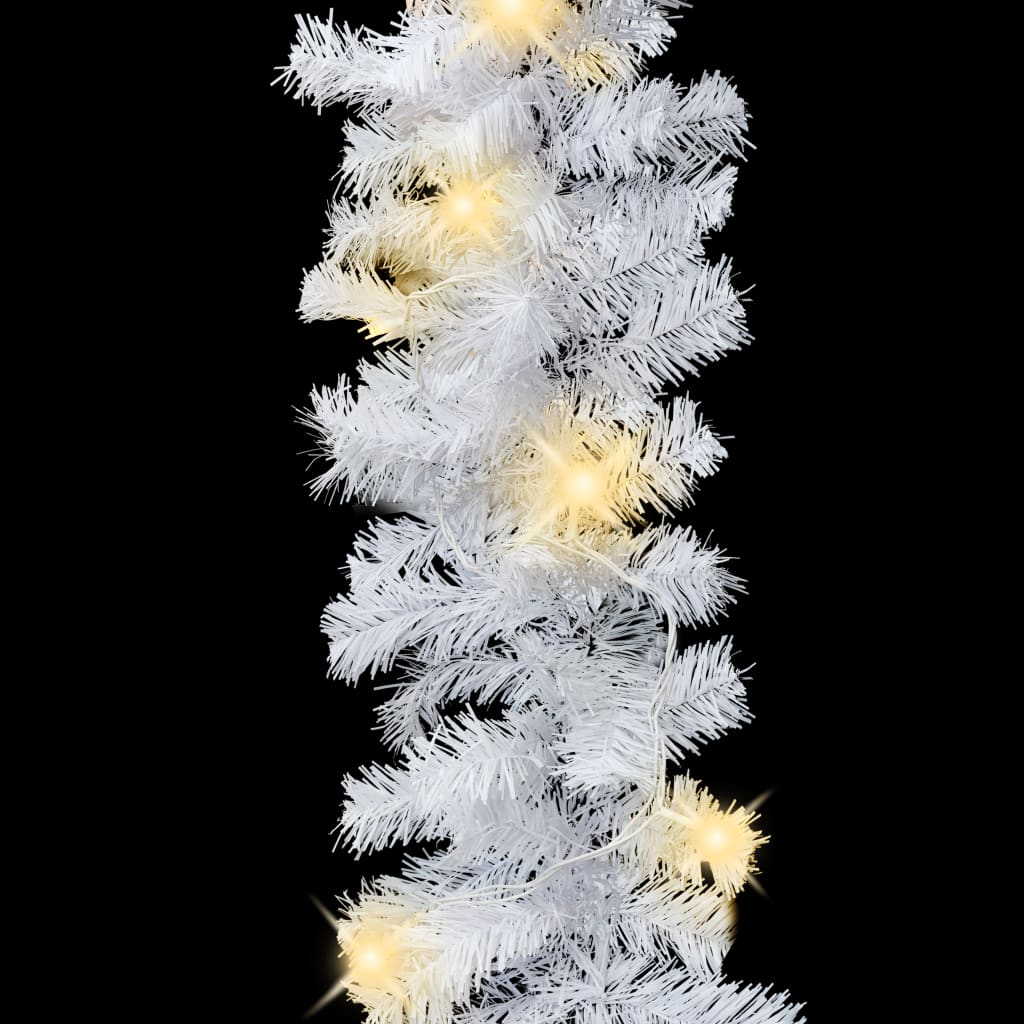 vidaXL Ghirlandă de Crăciun cu lumini LED, alb, 5 m