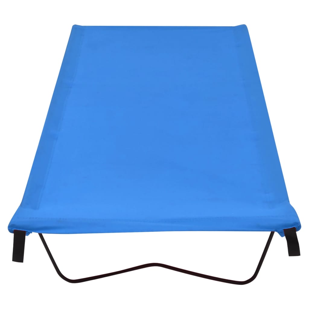 vidaXL Pat de camping, albastru, 180x60x19 cm, țesătură oxford și oțel