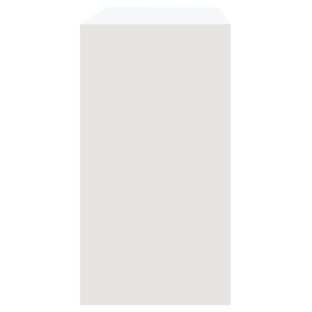 vidaXL Masă consolă, alb, 89x41x76,5 cm, oțel