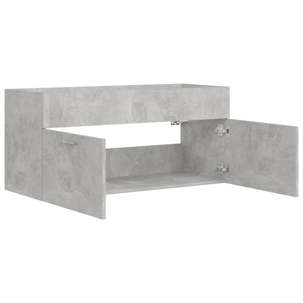 vidaXL Dulap de chiuvetă, gri beton, 100x38,5x46 cm, PAL